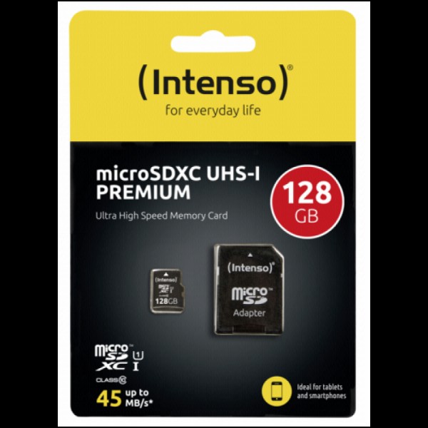 INTENSO microSDXC UHS-I PREMIUM 128GB + ADAPTOR